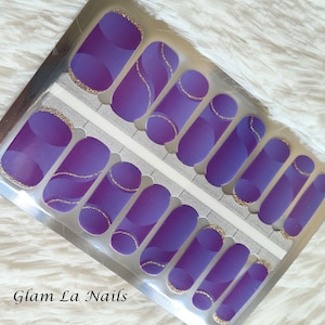 Purple Ombre Nail Wraps/ Nail Strips/ Nail Stickers/ full nail wrap/ stick on nails/ nail wraps for women/ minx nail wraps/ abstract nails