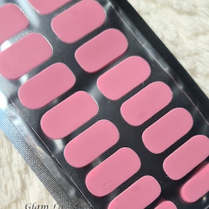 Pink Nail Wraps, Nail Strips, Stickers, full nail wrap, party nails, nail wraps for women, nail decals, solid colors, summer nails