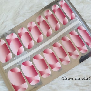 Pink Ombre Nail Wraps/ Nail Strips/ Nail Stickers/ full nail wrap/ stick on nails/ nail wraps for women/ minx nail wraps/ abstract nails