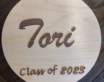 Round Wood Guestbook, Graduation, Party, Class of 2023