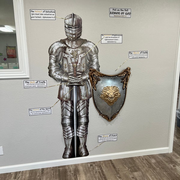 Amor of God text with verses - perfect for labeling life size solider!