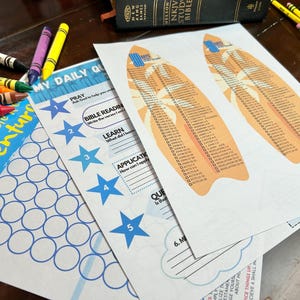 Daily Bible Study/Quiet Time Worksheet and Fun Tracker BUNDLE!