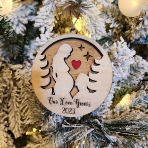 Expecting Mom Ornament - Expecting Ornament - Expecting Christmas Ornament  - Expecting Parents Ornament - Last Christmas As Two - Baby Bump