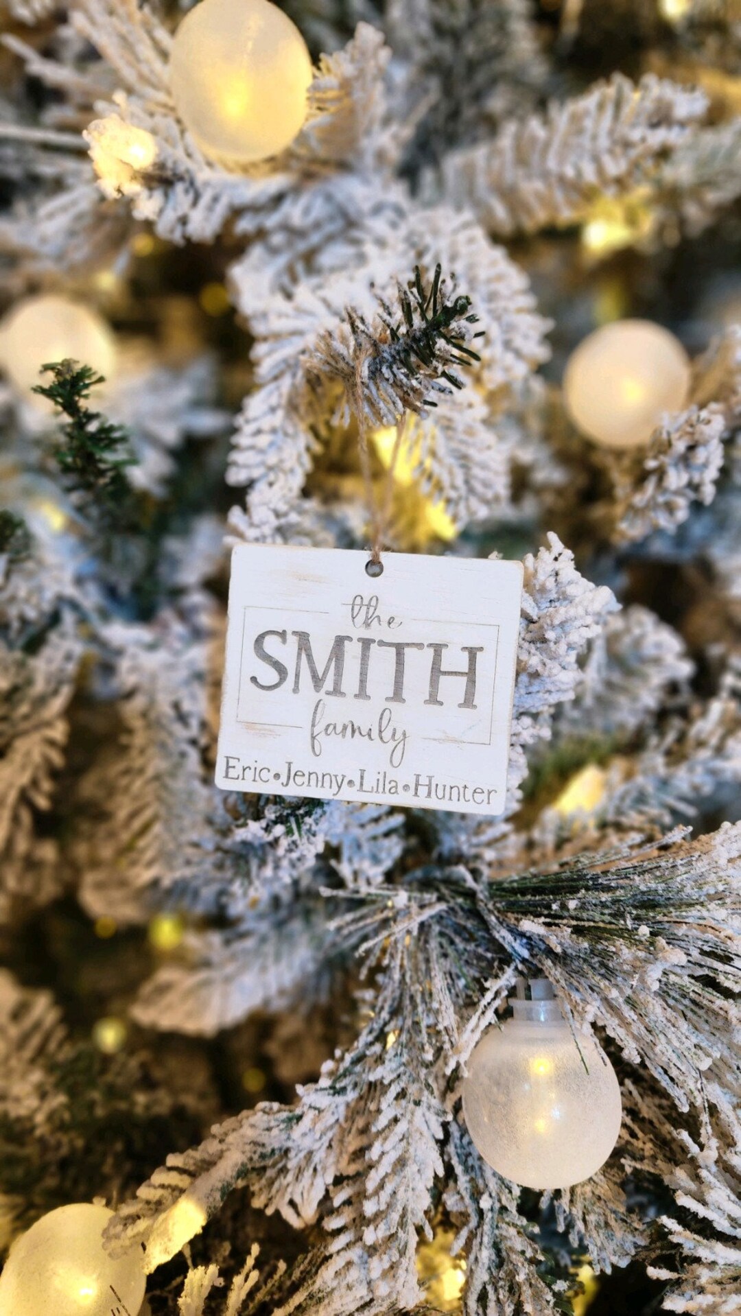 Custom Family Name Christmas Tree Ornament Family Christmas Ornament