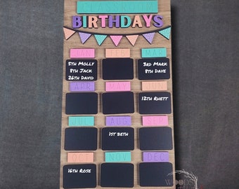 Classroom Birthday Tracker Board | Teacher Supplies | Classroom Decor | Reusable Classroom Birthday Board | Birthday Chart for Teacher