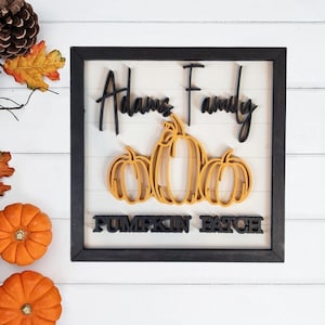 Customized Pumpkin Patch Door Sign – Personalized Fall Decor –  Autumn Harvest – Farmhouse Chic – Seasonal Welcome Sign