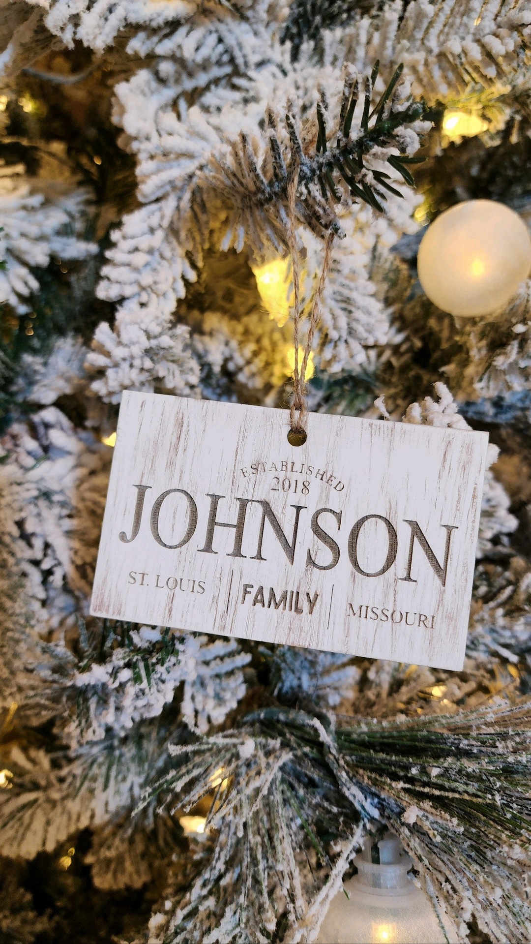Personalized Family Christmas Tree Ornament Customizable Christmas