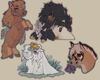 Paarden / waterdichte sticker / paardensport / stokpaardje / vinylsticker