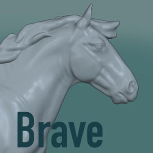 Brave ~ Resin Model Horse Draft