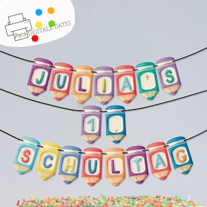 Scolarisation - fête - guirlande à imprimer | ABC | écolier | Rentrée scolaire