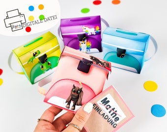 Invitation to school enrollment to print and craft | School bag | School child | School cone | Back to school