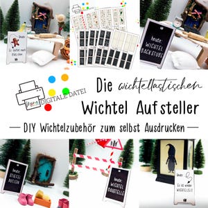 DIY gnome accessories 50 signs for Christmas and the gnome door for children | Xmas | scandi | decoration | gnome grandma Wanda