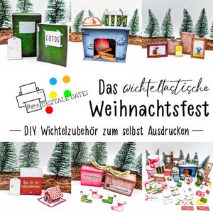 DIY gnome Christmas set XXL for your gnome door | Children | Magic | Xmas | scandi | Decoration | Gnome scene | Gnome Grandma Wanda