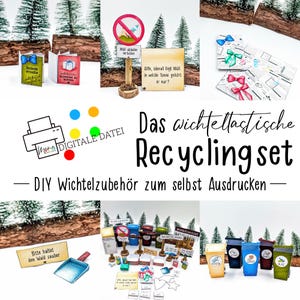 DIY gnome recycling and environmental protection set for the gnome door | Children | Magic | Xmas | scandi | Decoration | Gnome scene | Gnome Grandma Wanda