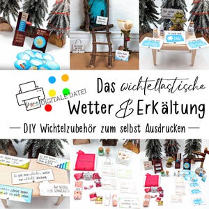 DIY gnome weather and cold set for Christmas and the gnome door children | Xmas | scandi | decoration | gnome scene | gnome grandma Wanda