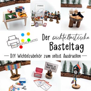 DIY gnome craft day set for Christmas and the gnome door children | Xmas | scandi | decoration | gnome scene | gnome grandma Wanda