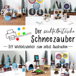 DIY gnome snow magic set for Christmas and the gnome door children | Xmas | scandi | decoration | gnome scene | gnome grandma Wanda