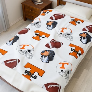 Tennessee Vols Velveteen Plush Blanket | Cozy Sports Blanket, Gift for Football Fans, Home Decor, Warm Throw, Game Day Essential