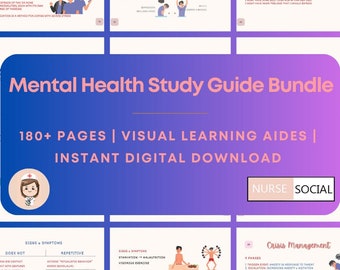 Nursing Mental Health Study Guide Bundle | 180+ Pages | ATI & Kaplan