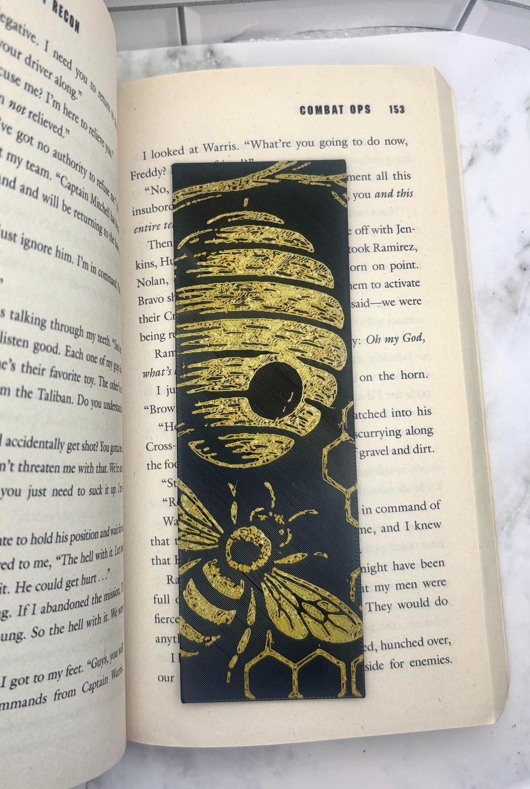 Bee Bookmark • 3D Printed Honeycomb Bookmark • Beehive Book Lover Gift ...