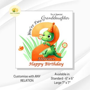 Carte de 2e anniversaire, pour fille, pour toute relation, arrière-petite-fille, petite-fille, fille, arrière-petite-nièce, sœur, cadeau, elle, 2 ans aujourd'hui,