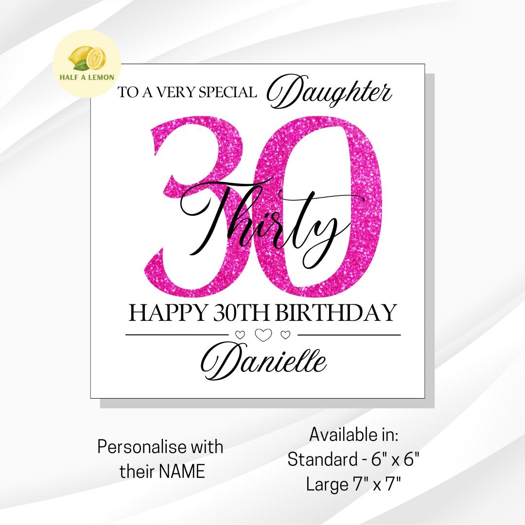 Daughter 30th Birthday Card 30th Birthday Card 30th Birthday Il 9wes 