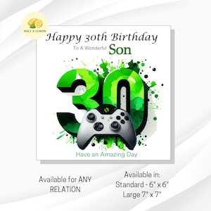 Carte 30e anniversaire fils, carte 30e anniversaire, pour TOUTES les relations, 30e anniversaire, cadeau 30e anniversaire, trente, 30e anniversaire frère, petit-fils,