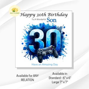 Carte 30e anniversaire fils, carte 30e anniversaire, pour TOUTES les relations, 30e anniversaire, cadeau 30e anniversaire, trente, carte 30e anniversaire frère, frère