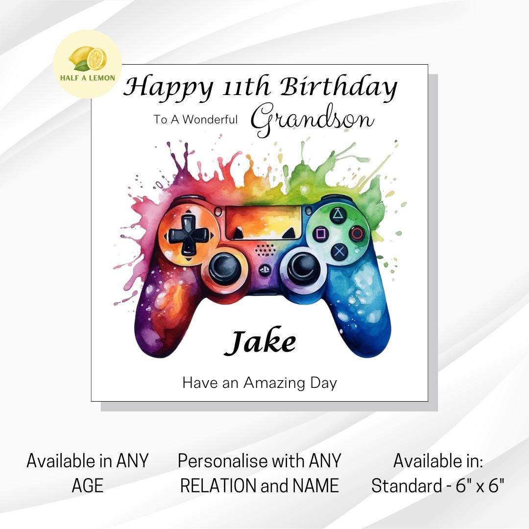 Personalised Gamer Birthday Card: for Any Relation and Age - Etsy