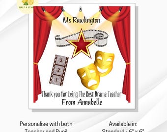 Personalised Drama Teacher Thank You Card