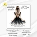 Personalised Prom Card for Her - Black Dress