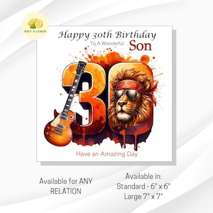 Carte des 30 ans de son fils, carte d'anniversaire des 30 ans, pour TOUTES les relations, 30 ans, cadeau de 30 ans, 30 ans, 30 ans de frère, neveu,