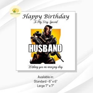 Carte d'anniversaire pour mari, anniversaire de mari, mari joueur, carte d'anniversaire sur le thème du jeu vidéo, cadeau d'anniversaire, pour lui, Duty Calling, cadeau,