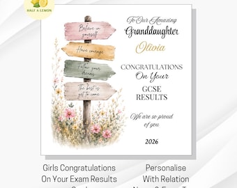 Personalised Exam Results Congratulations Card For Girls: Any Relation/Exam