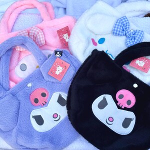 Sanrio Plüsch Geldbörse | Sanrio Plüsch Tasche | Kawaii Tasche | meine Melodie | Kuromi | Zimtrolle | Handtasche | süß | niedlich | Geschenk | Plüsch Geldbörse