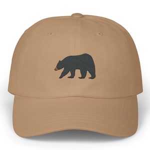 Black Bear Embroidered Hat, Embroidered Men and Women Wildlife Baseball Cap, Bear Lover Hat