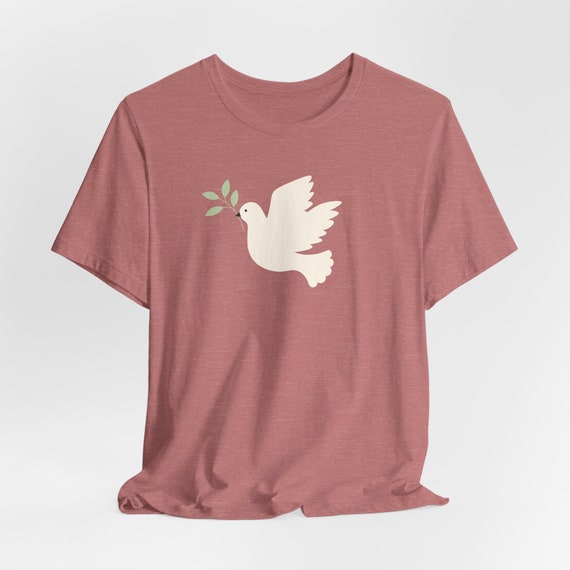 White Dove With Olive Branch T-shirt, Bible Study Group Shirt