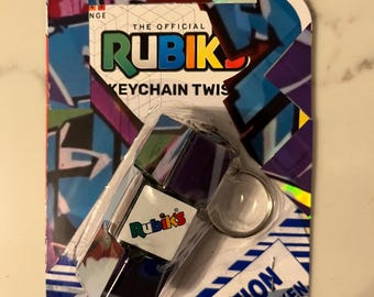 Custom Graffiti Rubik’s Cube Keychain – Hand-Painted Street Art Twist Puzzle in Custom Packaging
