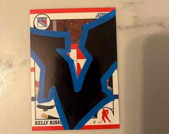 Custom Singke Letter Graffiti Art on Vintage Sports Card – Hand-Painted Collectible.