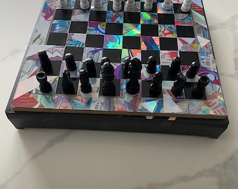 Street Kings: Graffiti Chess Set and custom packaging by END 86 10x10 inch Wood Chess Pieces and Board.