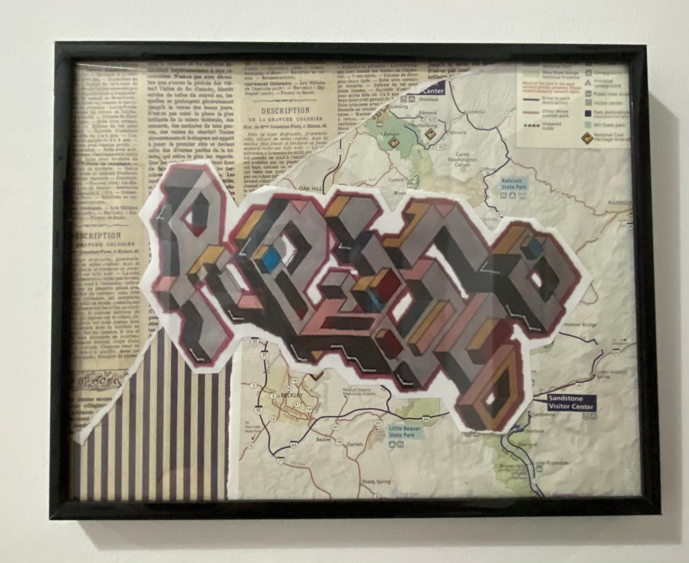Mixed Media Graffiti Style Wall Collage - Etsy