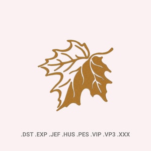 Autumn Leaf Machine Embroidery Design: Single Leaf Design (Digital Download)
