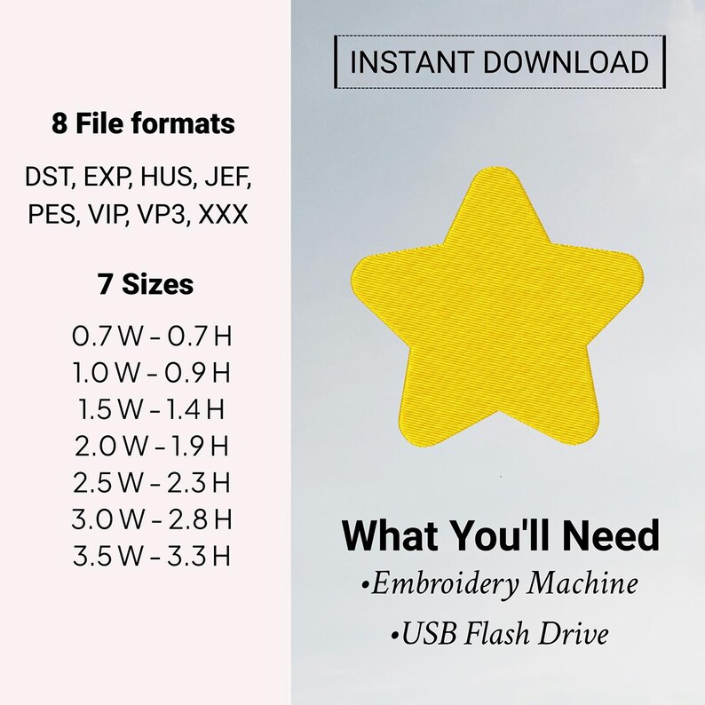 Mini Star Machine Mini Star Machine Embroidery Design, Astrology File for Crafting, 7 ...
