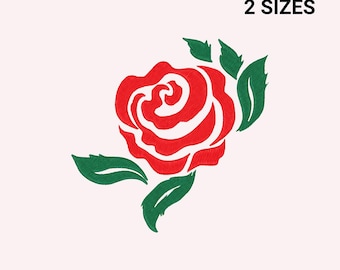 Diseño de bordado de rosas: Archivo de bordado floral a máquina (descarga digital)
