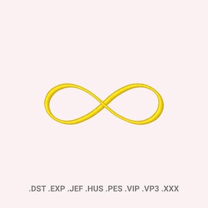 Infinity Symbol Embroidery Design: Mini Forever Machine Embroidery File, 8 Sizes (Digital Download)