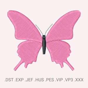 Butterfly Silhouette Machine Embroidery File For Instant Download In-the-Hoop Design Detailed Butterfly Fill Embroidery Pattern
