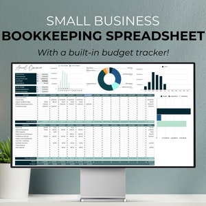 Small Business Spreadsheet | Bookkeeping Spreadsheet | Designed for Small Business | Small Business Budget Tracking | Income