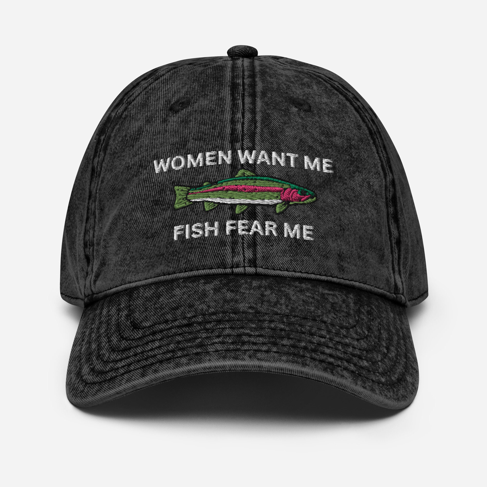 Women Want Me Fish Fear Me Funny Fisherman Hat for Summer