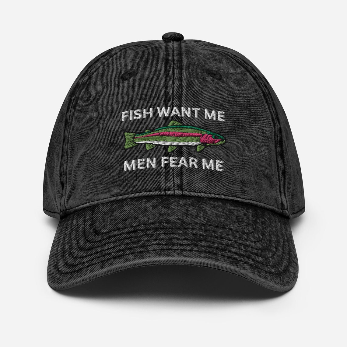 Fish Want Me Men Fear Me Summer Fishing Hat for Women Fishing Mom Gift ...