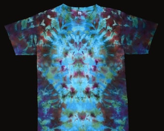 Water Lilies Ice Dye - L Gildan Ultra PFD Tie Dye Shirt